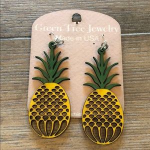 Pineapple Wood Earrings 🍍🍍